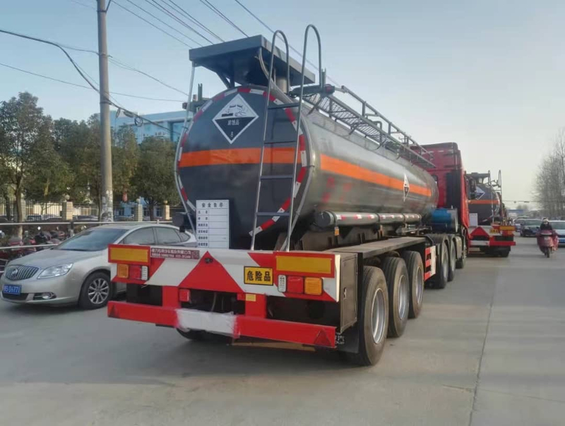 Remolque de tanque de petróleo crudo de servicio pesado de aluminio