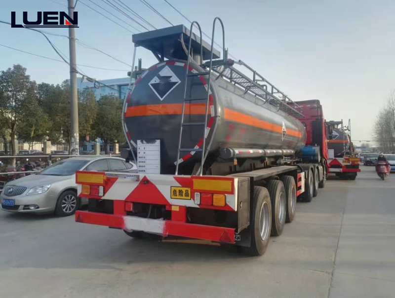 Remolque de tanque de aceite de 60 toneladas de aluminio personalizado del ejército de servicio pesado 